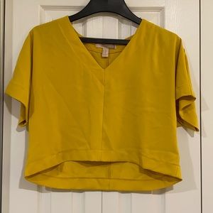 Yellow crop blouse